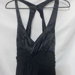 Frederick's of Hollywood FREDRICKS OF HOLLYWOOD WO SIZE 12 BLACK FLOWY HALTER STULE DRESS SEMI BACKLESS Photo 3