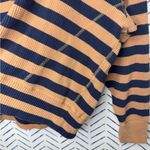 Aerie  Offline Oversized Waffle Shirt Striped blue tan Medium Photo 2