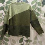 Love Riche  Two-Tone Green Women's Sweater Photo 3
