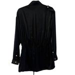 Alexander Wang Black Silk Satin Biker Jacket Photo 46