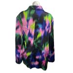 Nasty Gal Satin Printed Cinched Waist Multicolor Long Sleeve Blazer Jacket 20 Photo 2