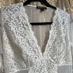 INC International Concepts White Sheer Long Photo 2