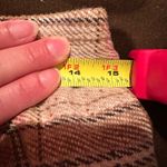 Blair Cream Brown Plaid Midi Skirt SZ L Elastic Waist Wool Blend Photo 8