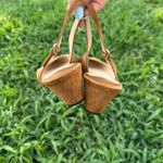 Jimmy Choo  Brown Suede Ankle Strap Block Heel Size 38.5 Photo 5