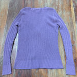 st. john's bay Women's Vintage Purple Ribbed V-Neck Cardigan Sweater Medium Photo 9