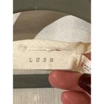 Lush Clothing Lush Sheer White Polka Dot Ruffle Peplum Blouse Long Sleeve M Cottage Coquette Photo 6