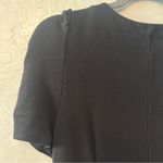 Loft black short sleeve basic dress with ruched sleeves and circle skirt small Photo 13