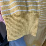 Caslon  Yellow White Stripe Tunic Sweater‎ Size S Lightweight Long Sleeve New Photo 3