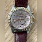 Seiko  Kinetic Rare Pink Pearl Dial Automatic Vintage Ladies Watch Leather Strap Photo 4