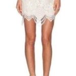 Women’s Ivory Floral Mesh Lace Overlay Mini Skirt Coquette White Photo 1