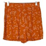 Abound  Moxie Floral Rust Pink High Waisted Pull On Shorts Size XS Photo 1