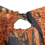 Farm Rio Giraffes Puff Sleeve Maxi Dress in Brown Multi, Size XS Photo 9