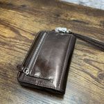 Brighton  New Metallic Bronze Wristlet Vintage Wallet Card‎ Case Phone Photo 1