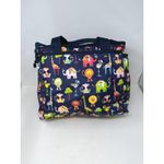 LeSportsac Zoo Animals Print Diaper Bag Navy Blue Photo 2