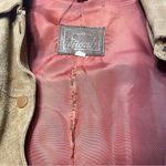 Vintage Women’s‎ Suede Leather Barn Cropped Trench Jacket Size 11 Handmade Tan Photo 5