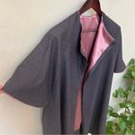 Opera Coat 1960s Wool custom Cape/overcoat,purple contrast satin purple lining Size L Photo 5