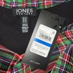 Jones New York  NWT Size XL Tartan Plaid Tie Neckline Tank Top Blouse Photo 2
