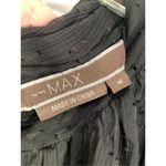 To The Max Women's Long Sleeve Sheer Tie Neck Sexy Top Blouse black size medium Photo 6