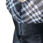 Charlotte Russe  Womens Sheath Dress Plaid Houndstooth Mini Black White Small Photo 6