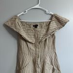 Saks 5th Avenue Saks Fifth Avenue Beige and White Striped Dress Size 2 Photo 6