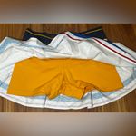 Adidas  x Pharrell Williams New York Pleated Skirt/Skort Size S White Navy Blue Photo 4