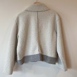 Paparazzi Sherpa Cream Boucle and Gray faux suede zip up Moto Jacket with pockets  XL Photo 5