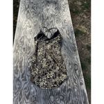 Club Monaco  Womens Dress Black‎ Gold Bodycon Floral Sexy Summer Spring Photo 5