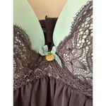 Jessica Simpson Babydoll Top Teddy Nightie Teal Blue Lace Push-Up Lingerie Sz S Photo 2