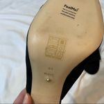 Raye  Black Suede Peep Toe Slip On White Python Print Chunky Heels Womens 9.5 Photo 1