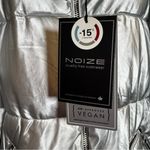 NOIZE Nikita Silver Metallic Puffer Jacket Vegan Hooded Size L NWT Canadian Size L Photo 4