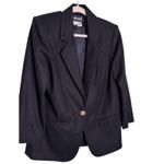 Sag Harbor Wool Black Blazer Fully Lined Blazer Petite 10 Photo 1