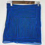 Topshop Mini Skirt 6 Blue Black Textured Indie Sleaze Edgy Y2K Alt Statement Photo 0