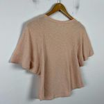 Madewell Texture & Thread Flutter Sleeve Relaxed fit Top Size XS Pink/Peach Photo 9