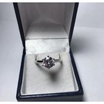 Boutique 2Ct Solitaire Platinum S925‎ Simulated Diamond Engagement Wedding Ring, Size 6 Photo 11