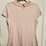 Ted Baker  Nickita Pale Pink Pearl Ruffle Collar Top Size 3 Photo 1