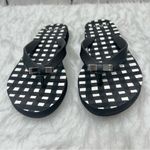 Coach Amel Flip Flop Sandals Gingham Black White Bow 5 Everyday Retro Casual Photo 2