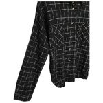 Love, Fire New Love Fire Womens Check Flannel Button Pockets Down Shirt Black S Photo 3