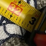 Isaac Mizrahi New Blue Pebble Knit Culottes with White Lace Floral Trim LP Photo 6