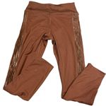 Victoria’s Secret PINK Ultimate Leggings Brown Metallic Stripe Size S Photo 2
