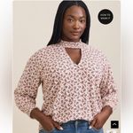 Torrid NWT  Textured Jersey Choker Neck Smocked Bottom‎ Top Photo 1