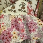 Umgee  Pink and Yellow Floral patchwork boho hippie Casual Dress Sz m Photo 5