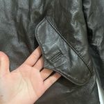 Vintage Santa Fe Leather Brown Full zip Bomber Jacket Lg Moto Photo 3