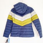 NWT HFX Striped Packable Light Weight Puffer Winter Ski Jackable Jacket XS Blue Photo 3