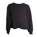 Anthropologie By  Women’s Sz S Black 3-D Flower Applique Pullover Sweater Cotton Photo 5