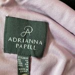 Adrianna Papell  Lilac Light Purple Lace Quarter Sleeve High Neck Formal Dress 14 Photo 7