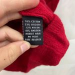 Rafaella  women's‎ bright red knit cowl neck half sleeve relaxed casual sweater L Photo 3