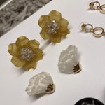 Lot Of 5 Costume Statement Earrings Pierced Dangle / Stud Mix Photo 9