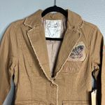 Lovestitch NWT ‎ Boho Embroidered Blazer Jacket Tan Small Photo 3