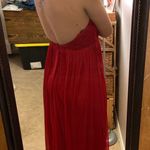 David's Bridal Red Strapless Formal Dress Photo 1