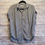 Madewell Central shirt Dalton stripe XS short sleeve button down oversize fit Photo 0